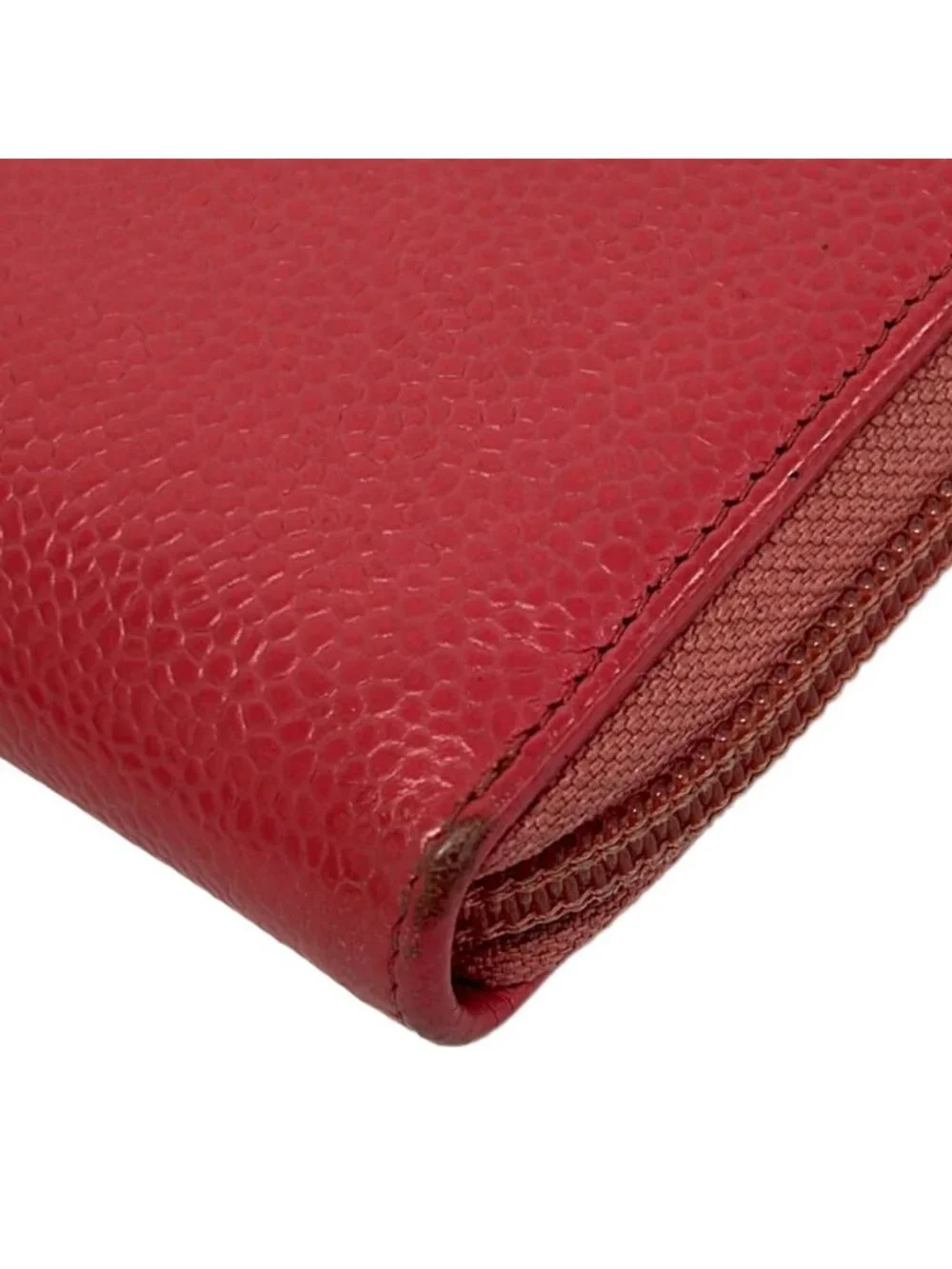 Chanel Wallet Pink Zip Around Silver